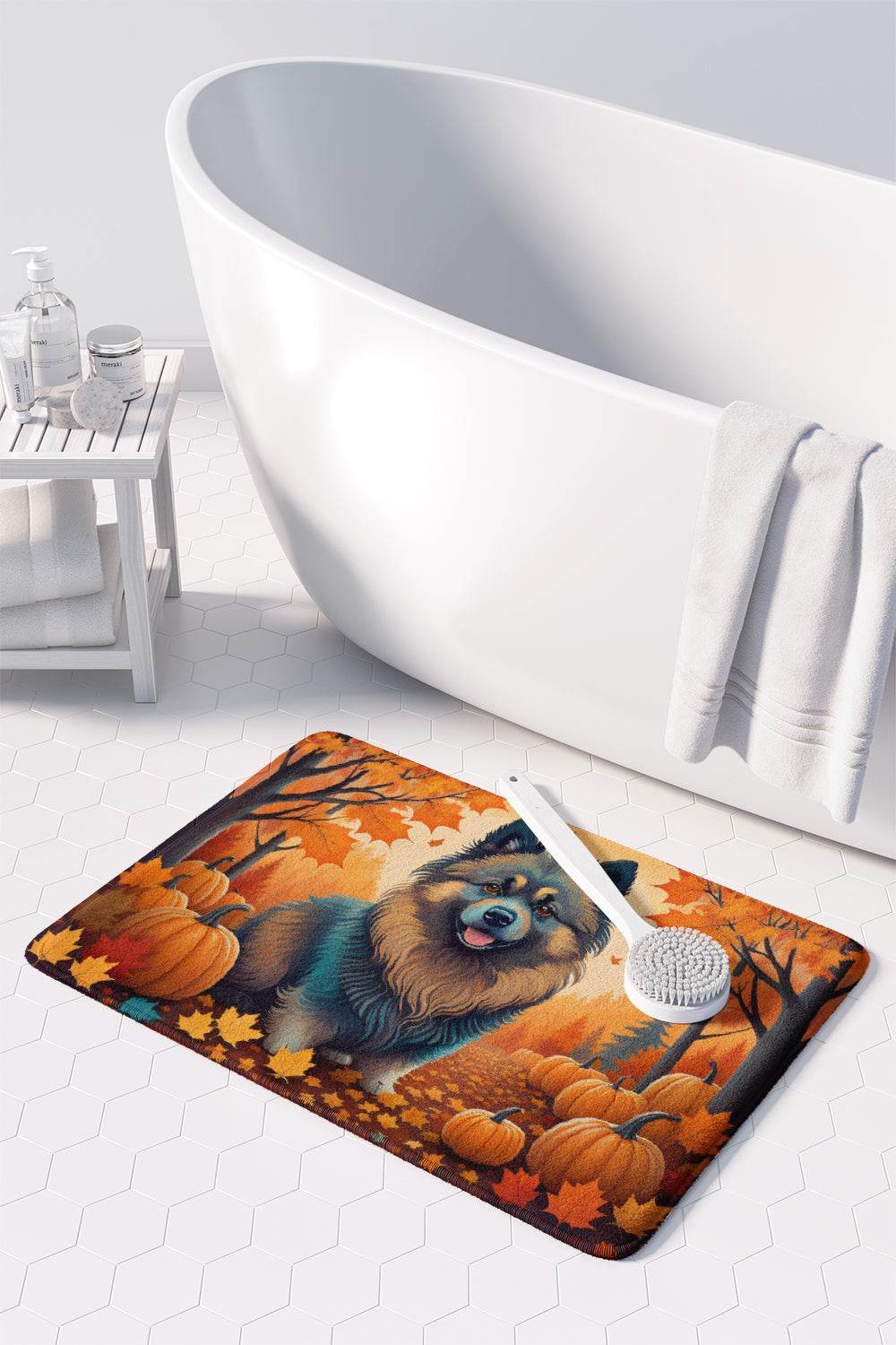 Keeshond Fall Memory Foam Kitchen Mat - Loft&Timber
