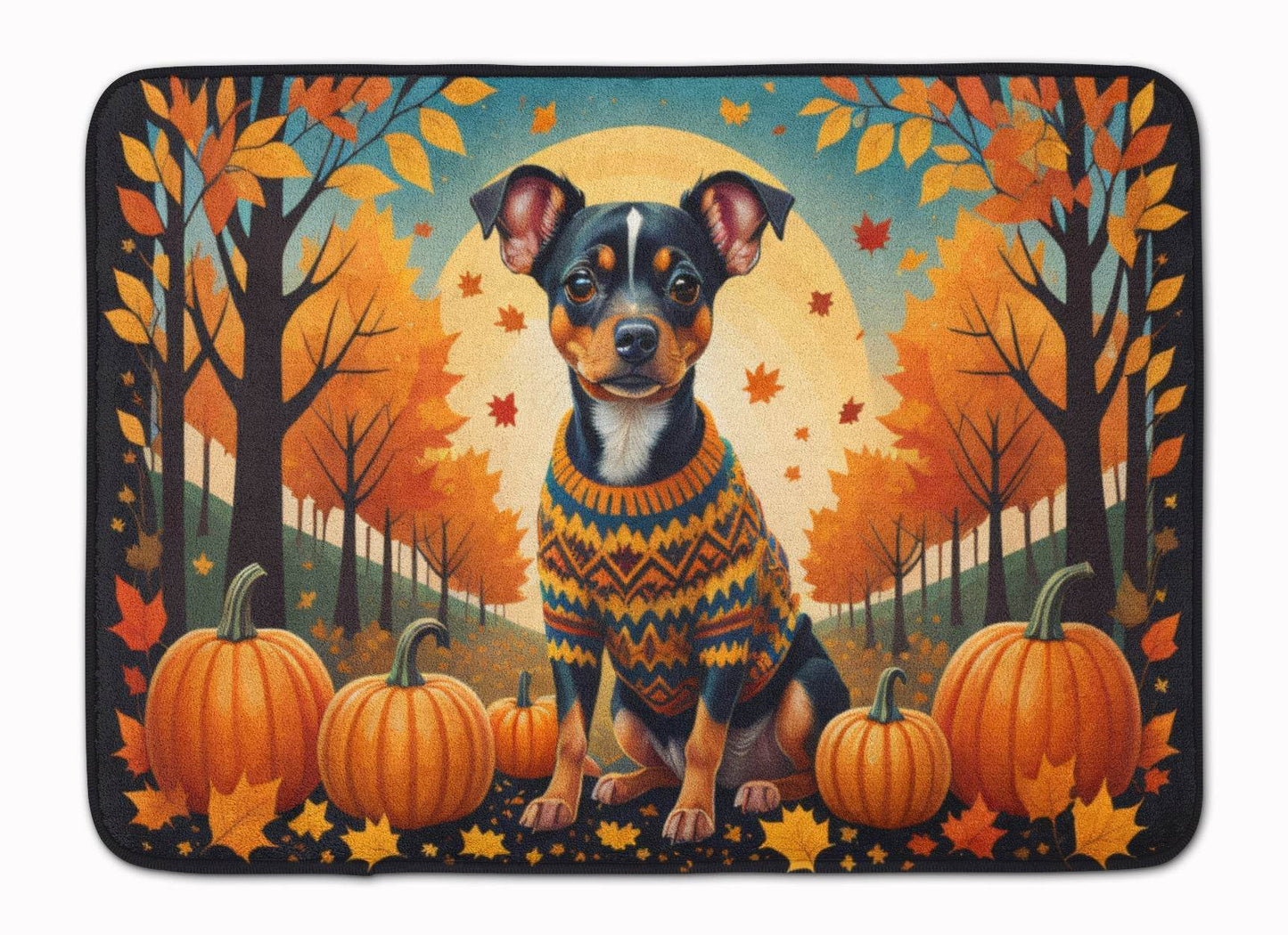 Miniature Pinscher Fall Memory Foam Kitchen Mat - Loft&Timber