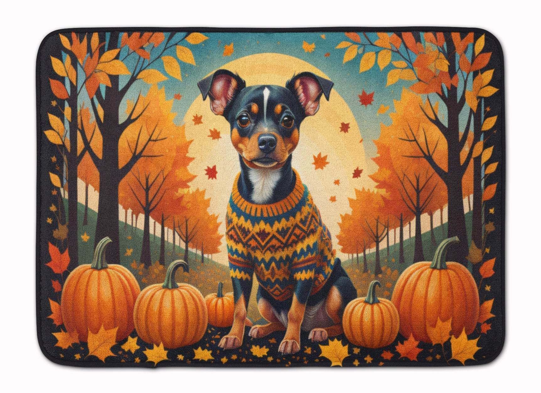 Miniature Pinscher Fall Memory Foam Kitchen Mat - Loft&Timber