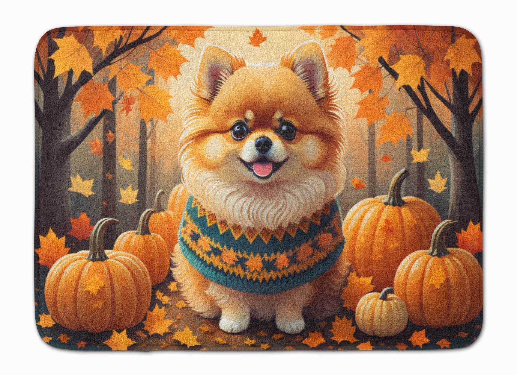 Pomeranian Fall Memory Foam Kitchen Mat - Loft&Timber