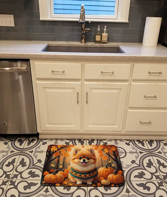 Pomeranian Fall Memory Foam Kitchen Mat - Loft&Timber