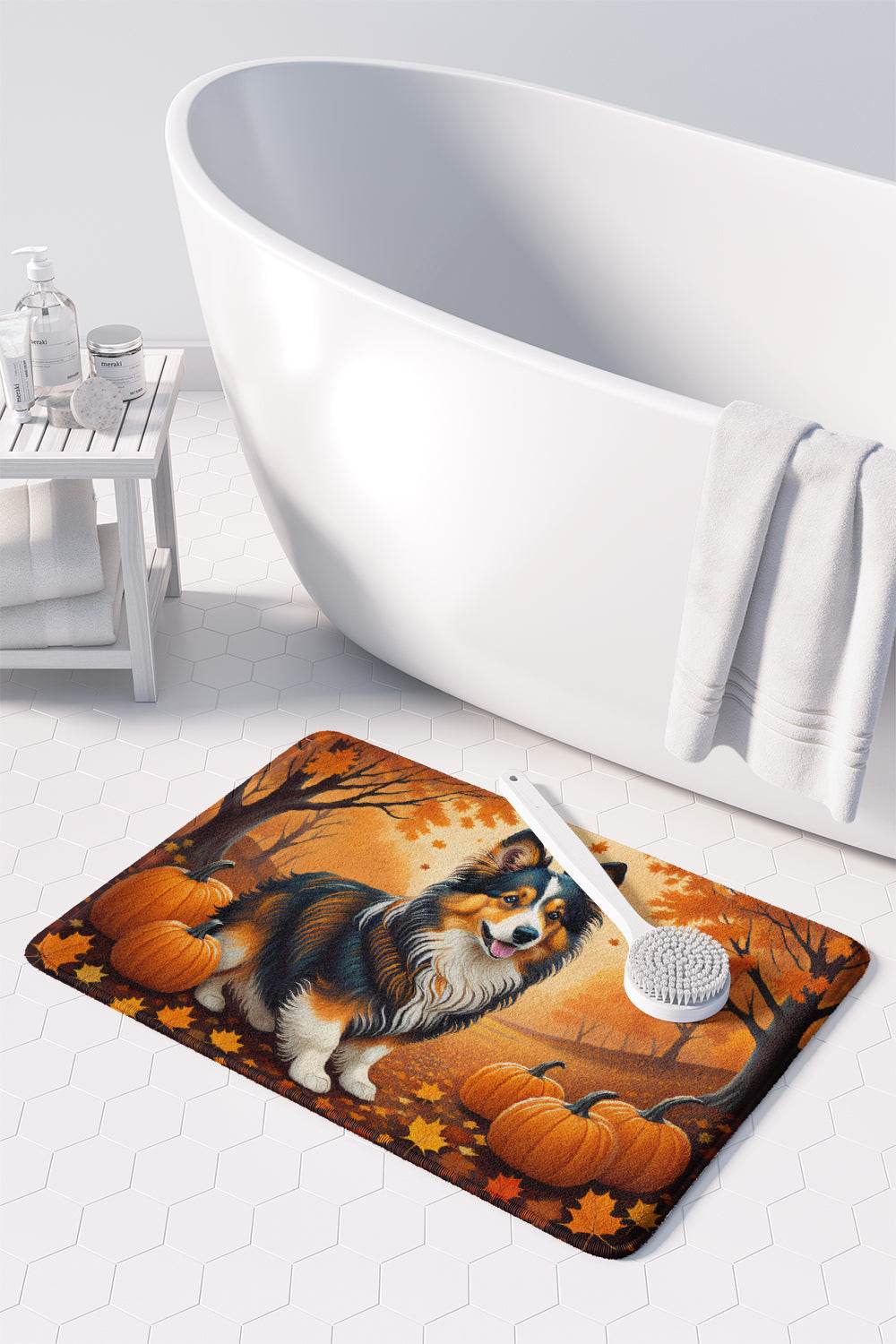 Sheltie Fall Memory Foam Kitchen Mat - Loft&Timber