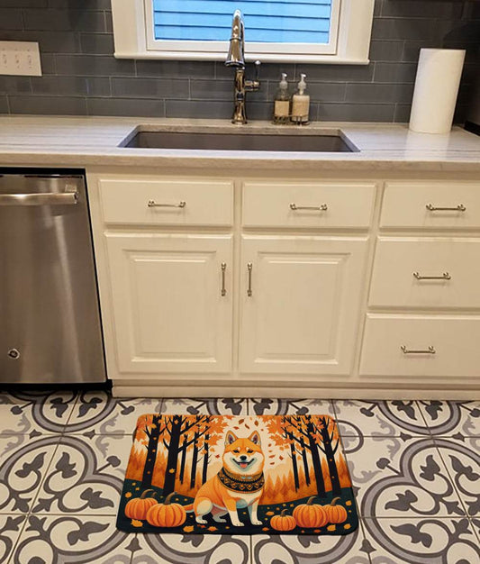 Shiba Inu Fall Memory Foam Kitchen Mat - Loft&Timber