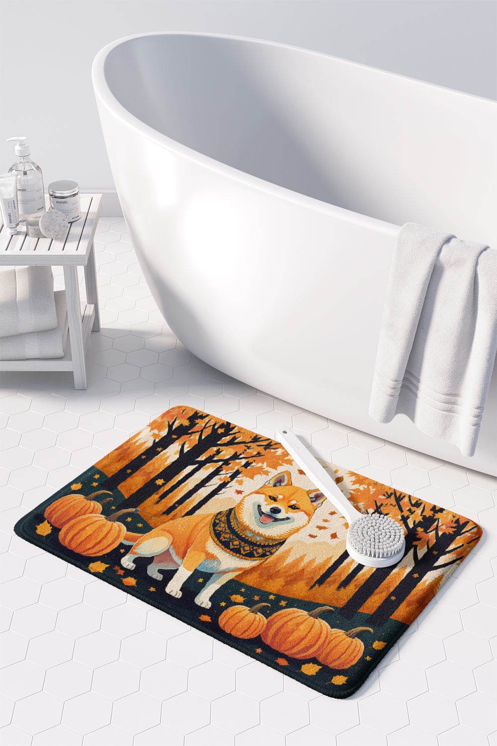 Shiba Inu Fall Memory Foam Kitchen Mat - Loft&Timber