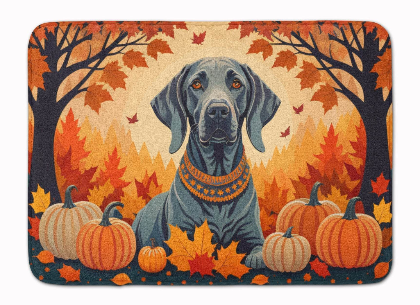 Weimaraner Fall Memory Foam Kitchen Mat - Loft&Timber