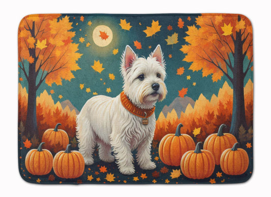 Westie Fall Memory Foam Kitchen Mat - Loft&Timber