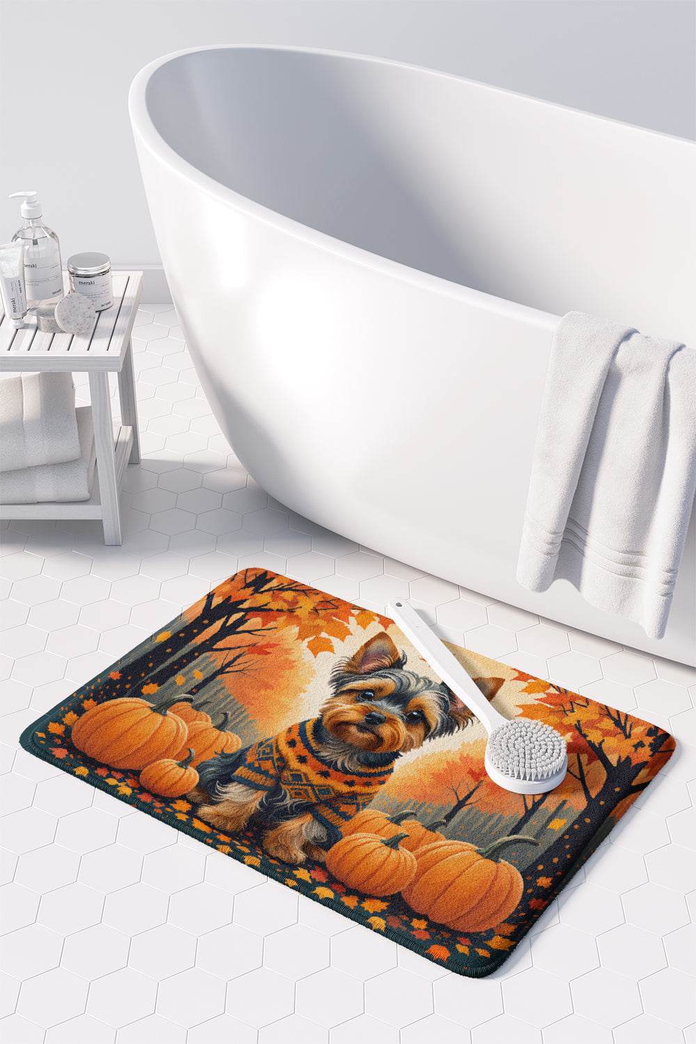 Yorkshire Terrier Fall Memory Foam Kitchen Mat - Loft&Timber