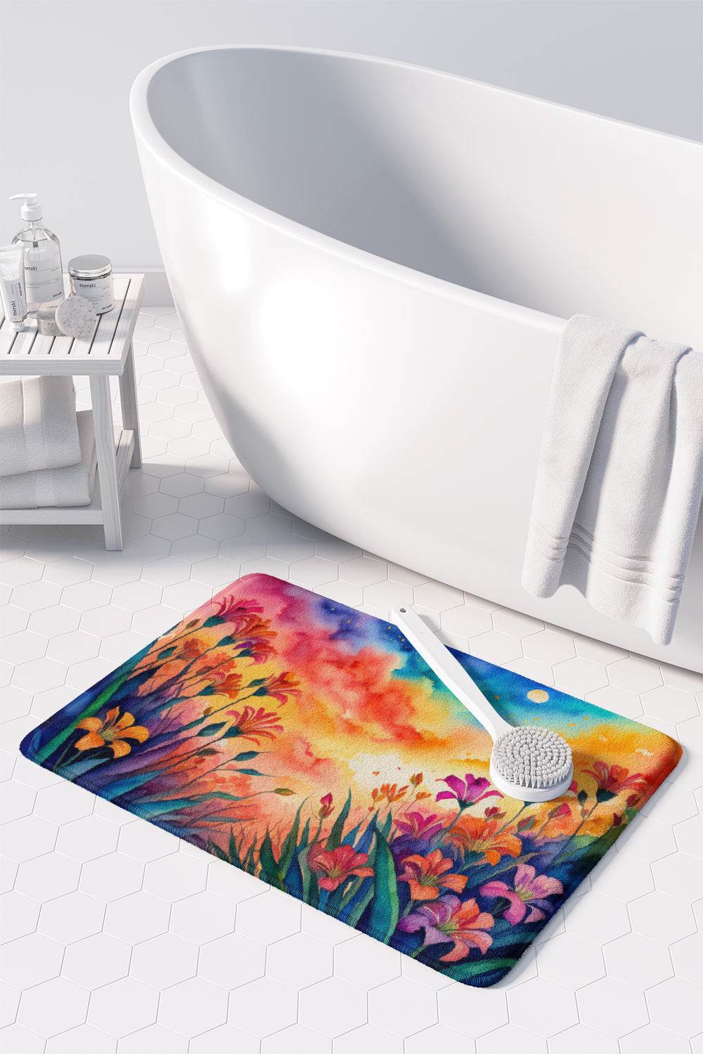 Alstroemerias in Color Memory Foam Kitchen Mat - Loft&Timber