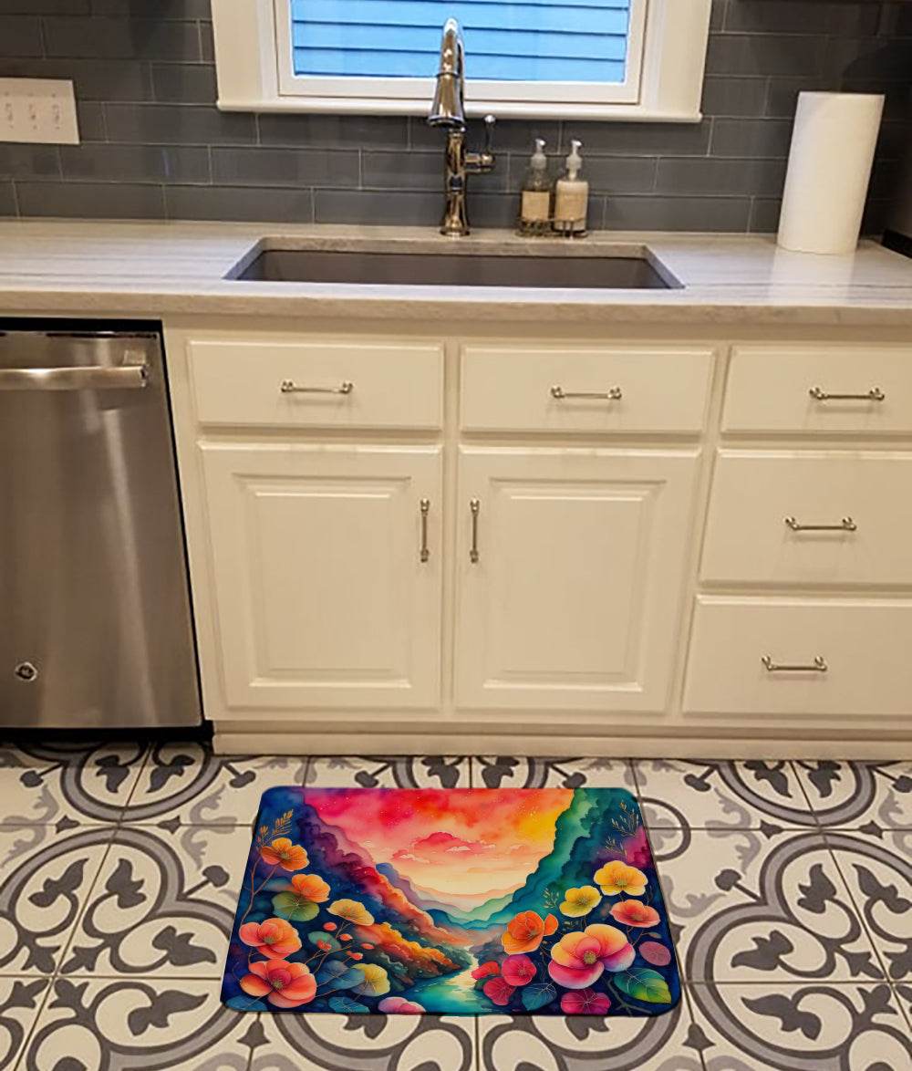 Begonias in Color Memory Foam Kitchen Mat - Loft&Timber