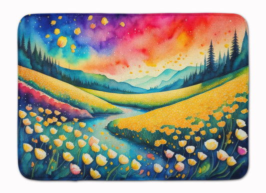 Buttercups in Color Memory Foam Kitchen Mat - Loft&Timber
