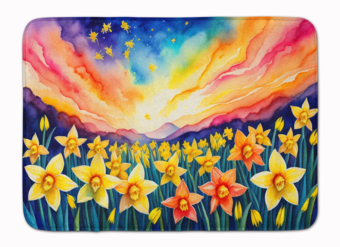 Daffodils in Color Memory Foam Kitchen Mat - Loft&Timber