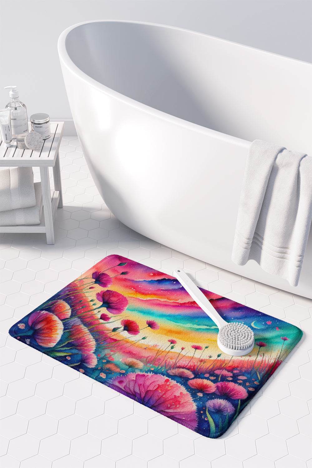 Dianthus in Color Memory Foam Kitchen Mat - Loft&Timber