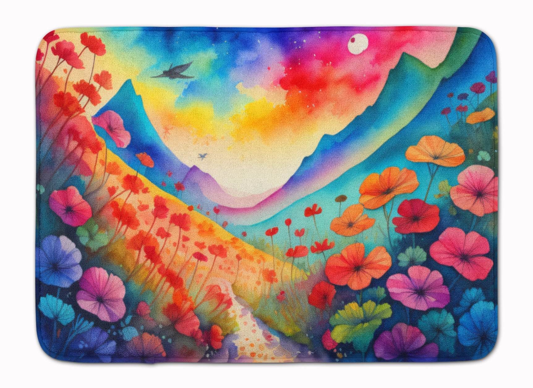 Geraniums in Color Memory Foam Kitchen Mat - Loft&Timber