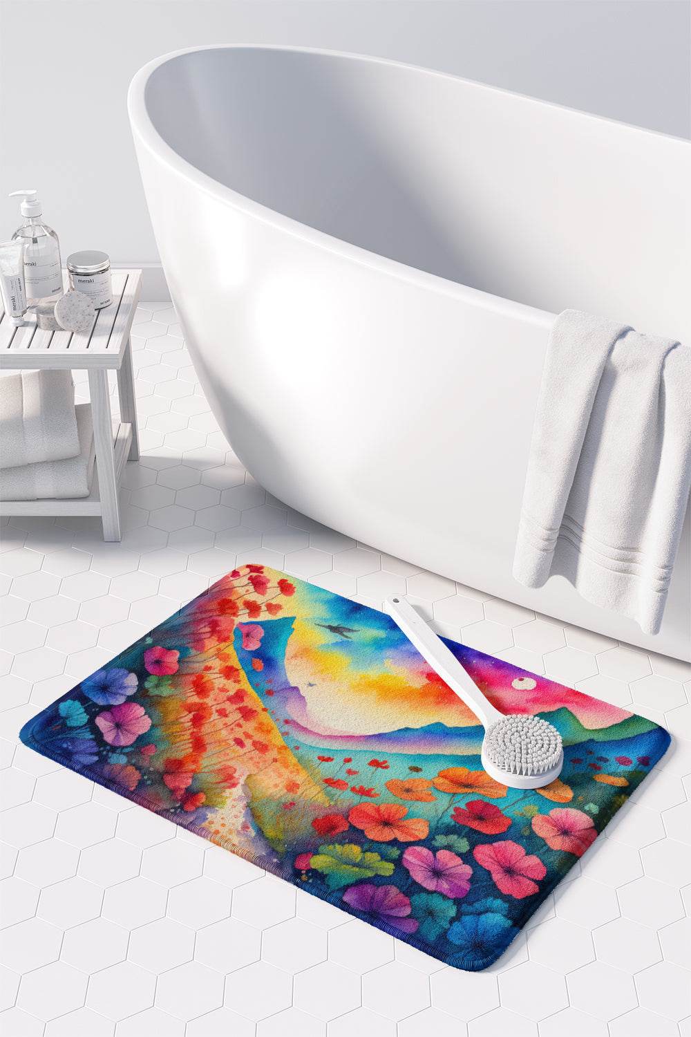 Geraniums in Color Memory Foam Kitchen Mat - Loft&Timber