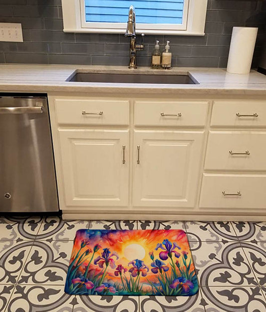 Iris in Color Memory Foam Kitchen Mat - Loft&Timber