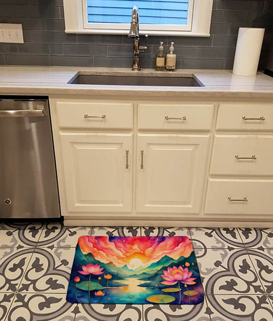 Lotus in Color Memory Foam Kitchen Mat - Loft&Timber