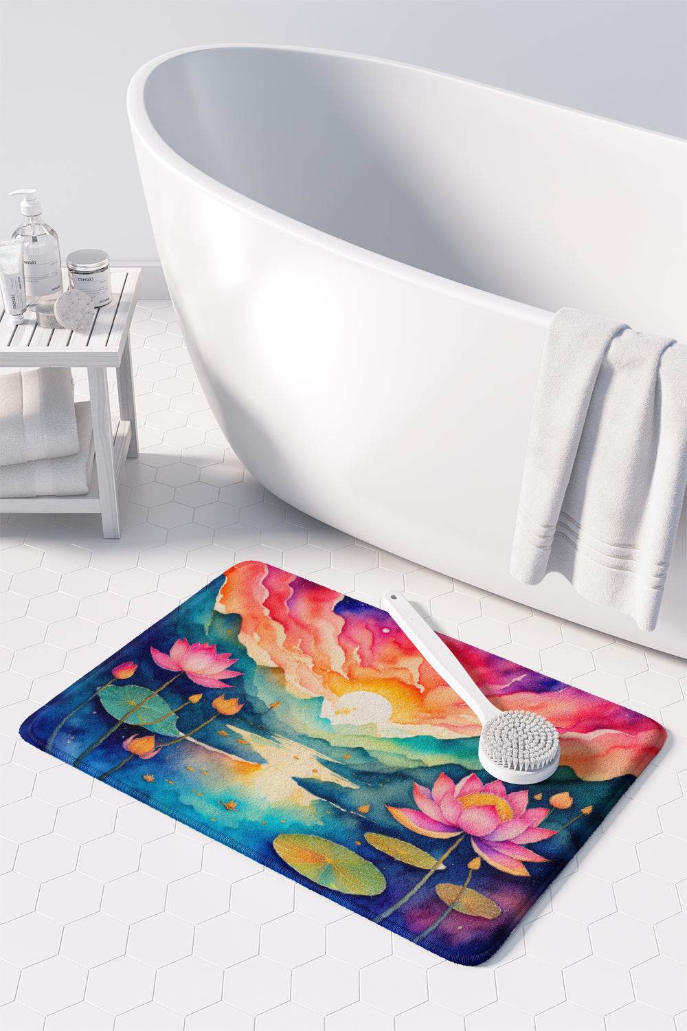 Lotus in Color Memory Foam Kitchen Mat - Loft&Timber