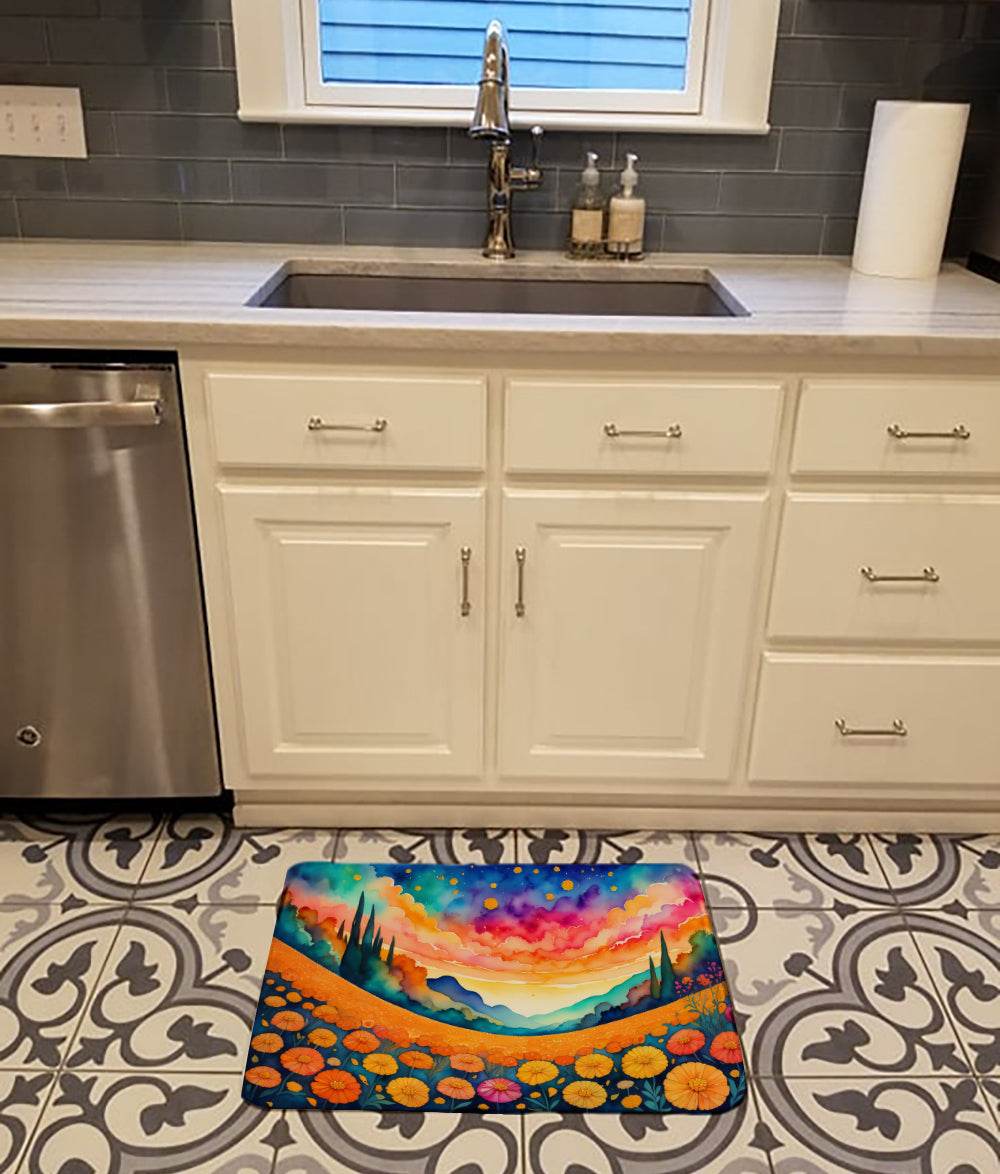 Marigolds in Color Memory Foam Kitchen Mat - Loft&Timber