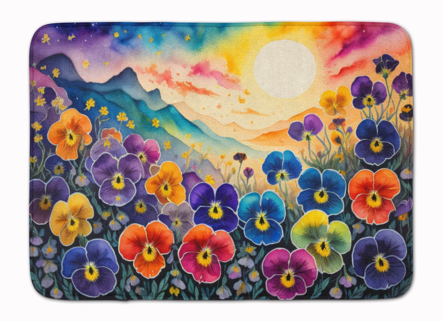 Pansies in Color Memory Foam Kitchen Mat - Loft&Timber