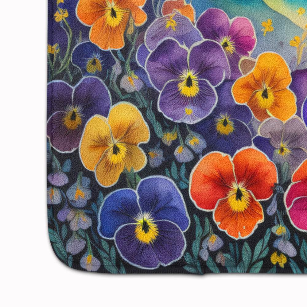 Pansies in Color Memory Foam Kitchen Mat - Loft&Timber