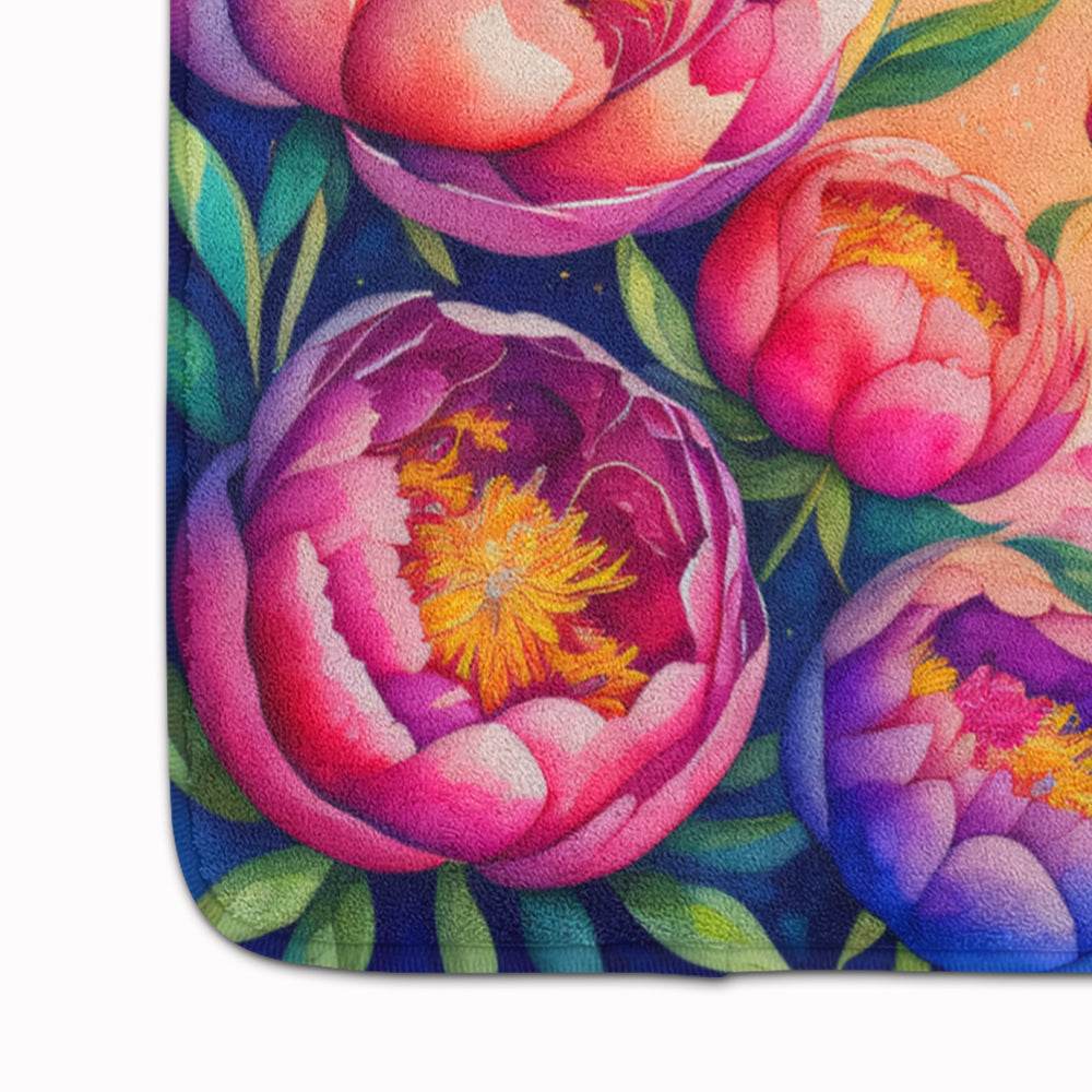 Peonies in Color Memory Foam Kitchen Mat - Loft&Timber
