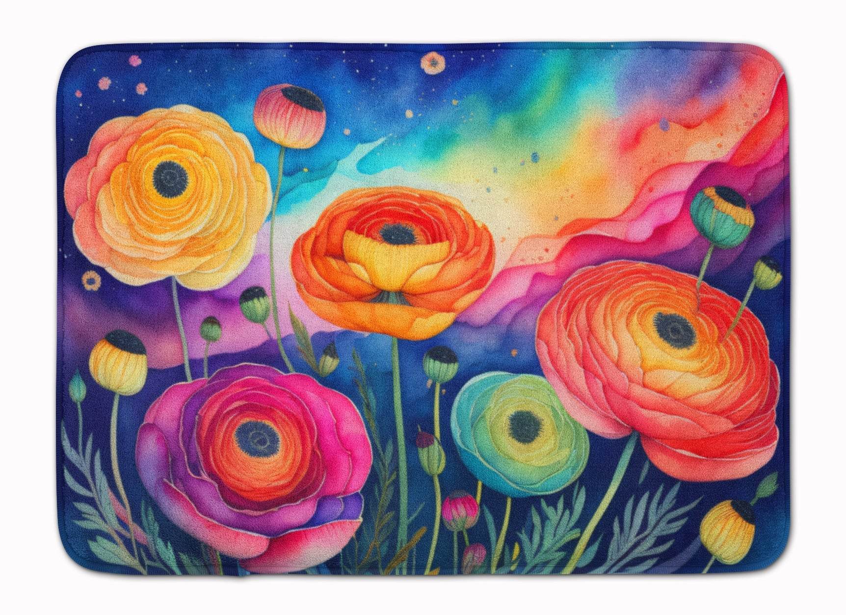 Ranunculus in Color Memory Foam Kitchen Mat - Loft&Timber