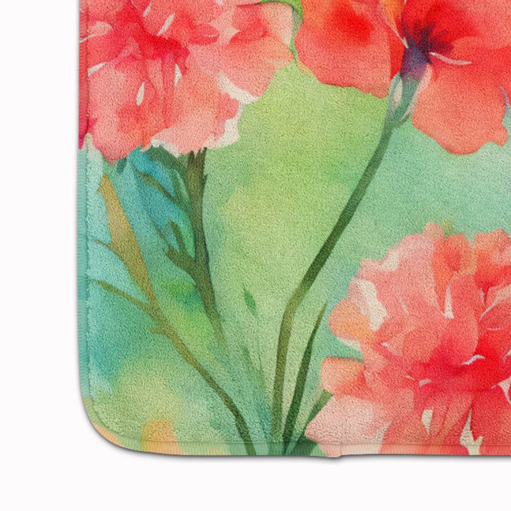 Carnations in Watercolor Memory Foam Kitchen Mat - Loft&Timber