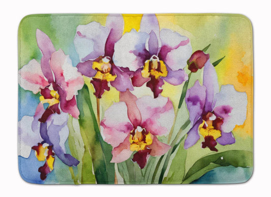 Orchids in Watercolor Memory Foam Kitchen Mat - Loft&Timber