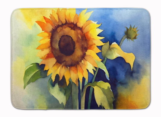 Sunflowers in Watercolor Memory Foam Kitchen Mat - Loft&Timber