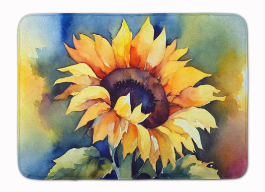 Sunflowers in Watercolor Memory Foam Kitchen Mat - Loft&Timber