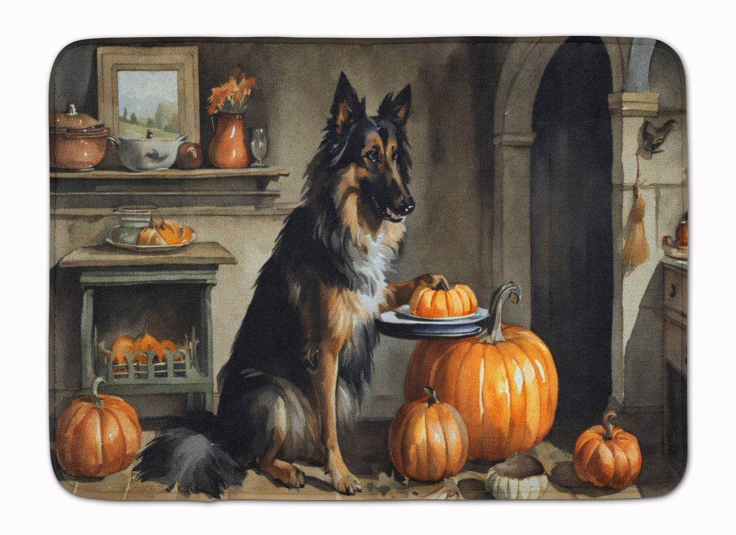 Belgian Tervuren Fall Kitchen Pumpkins Memory Foam Kitchen Mat - Loft&Timber