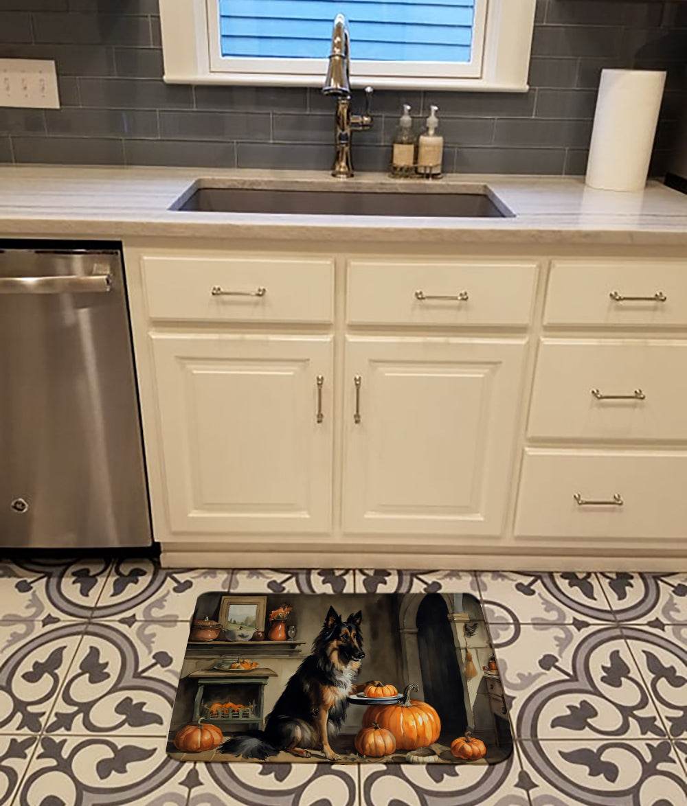 Belgian Tervuren Fall Kitchen Pumpkins Memory Foam Kitchen Mat - Loft&Timber