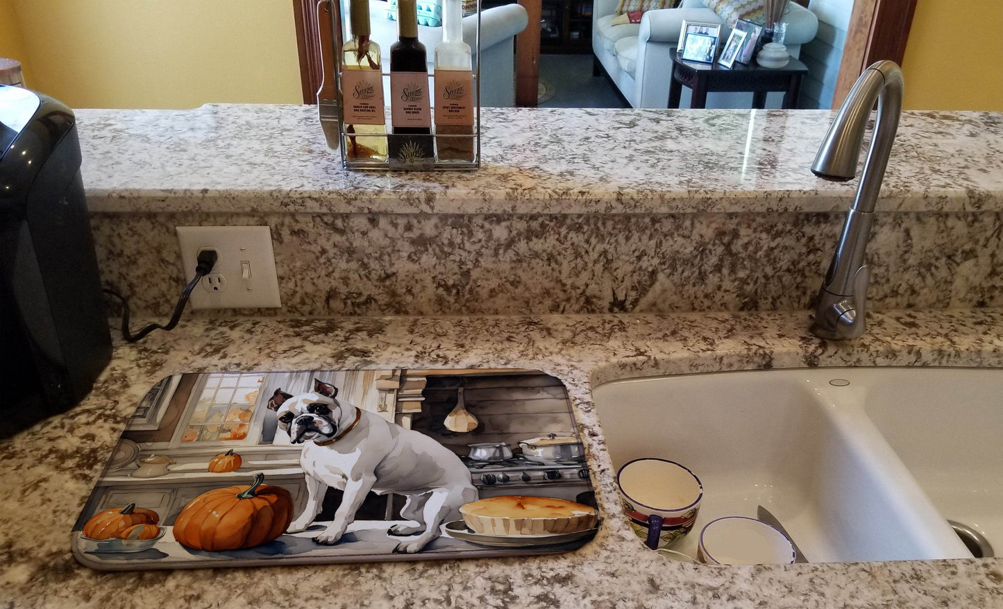 Boxer Fall Kitchen Pumpkins Dish Drying Mat - Loft&Timber