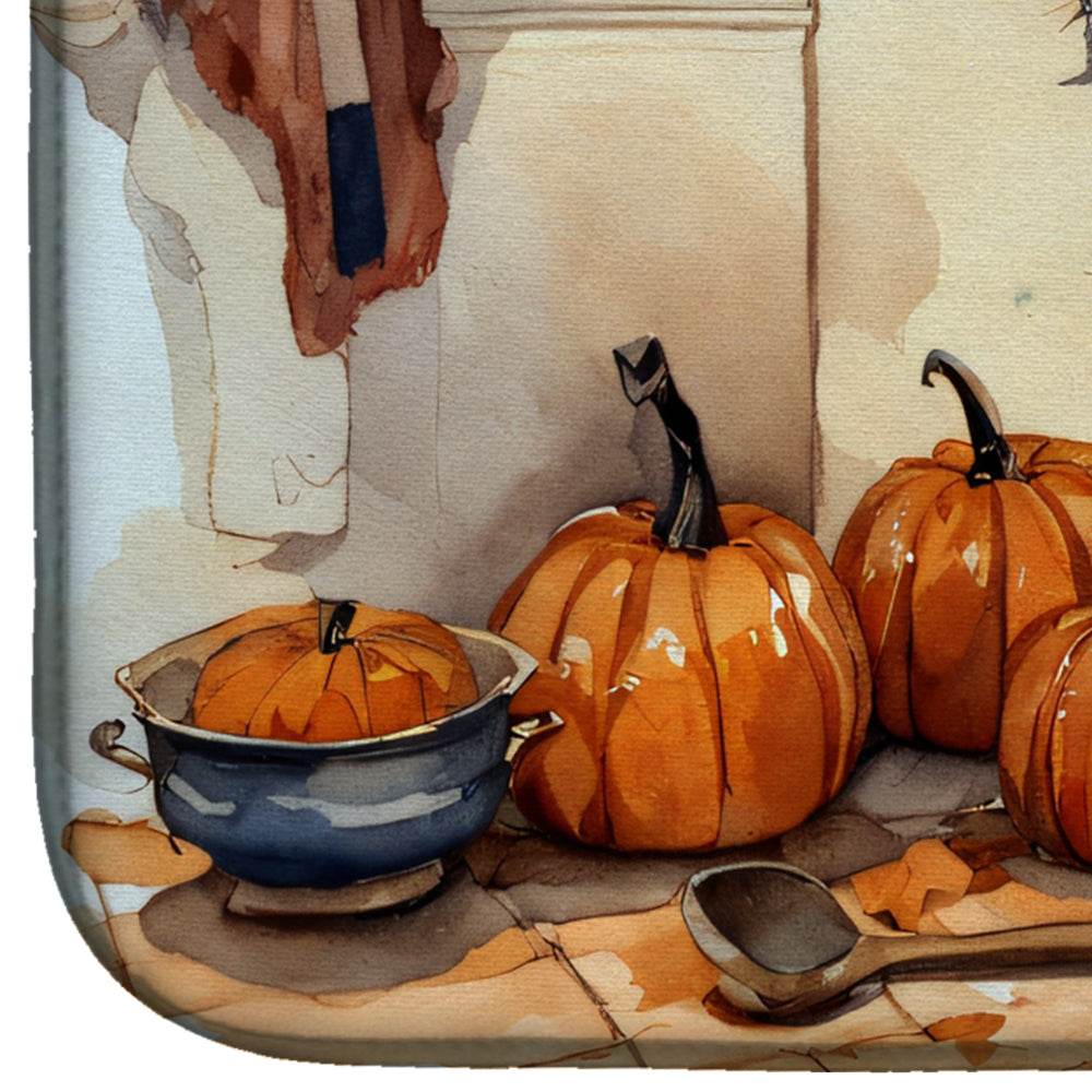 Brittany Fall Kitchen Pumpkins Dish Drying Mat - Loft&Timber