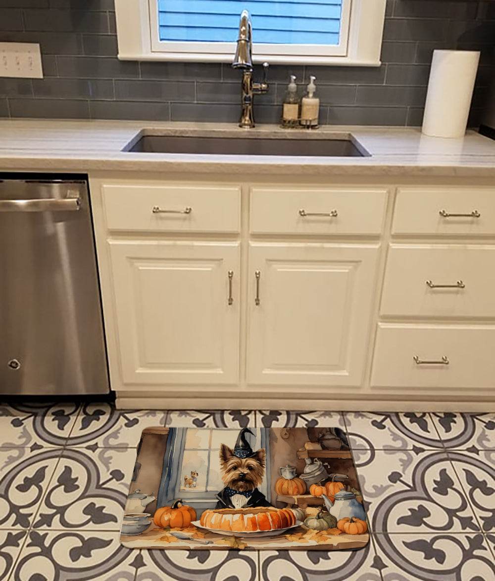 Cairn Terrier Fall Kitchen Pumpkins Memory Foam Kitchen Mat - Loft&Timber