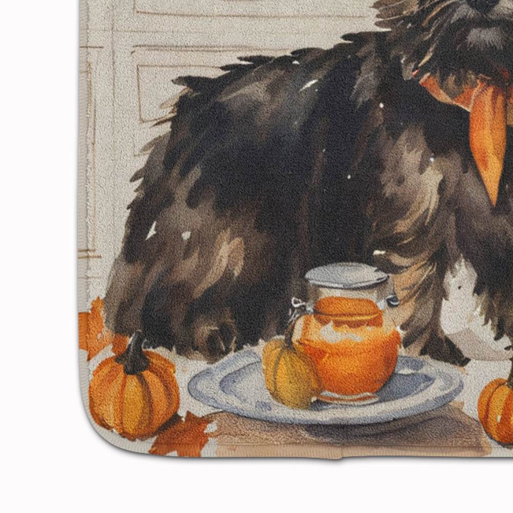 Cairn Terrier Fall Kitchen Pumpkins Memory Foam Kitchen Mat - Loft&Timber