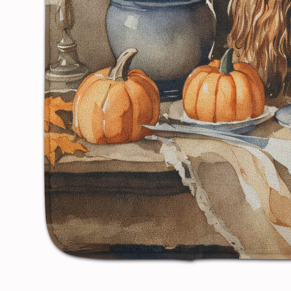 Cavalier Spaniel Fall Kitchen Pumpkins Memory Foam Kitchen Mat - Loft&Timber