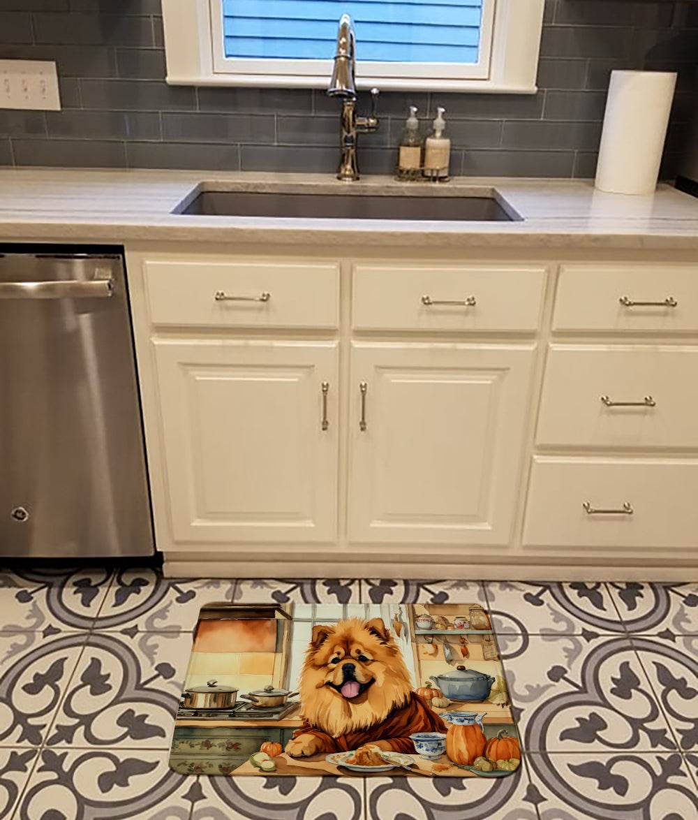 Chow Chow Fall Kitchen Pumpkins Memory Foam Kitchen Mat - Loft&Timber