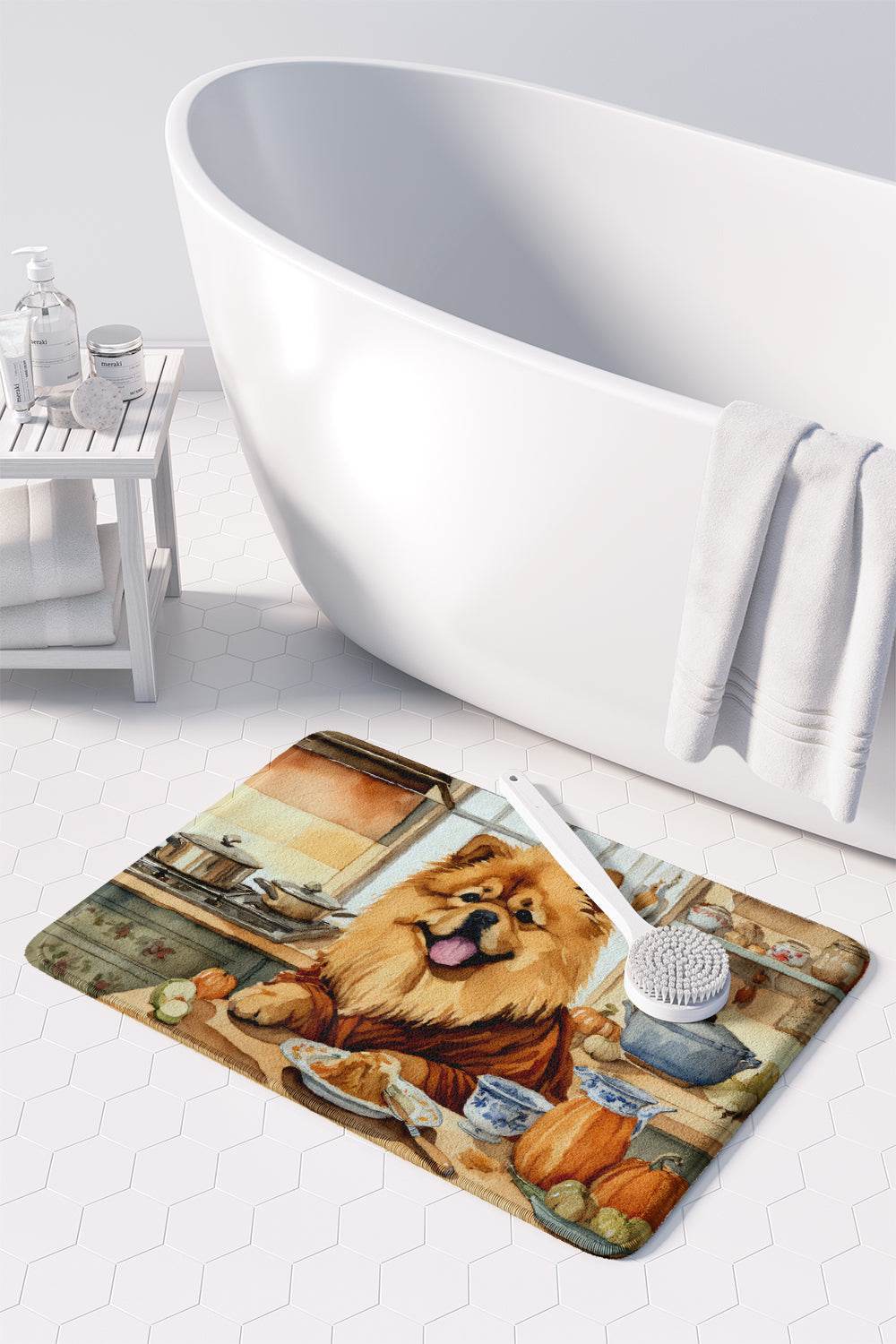 Chow Chow Fall Kitchen Pumpkins Memory Foam Kitchen Mat - Loft&Timber