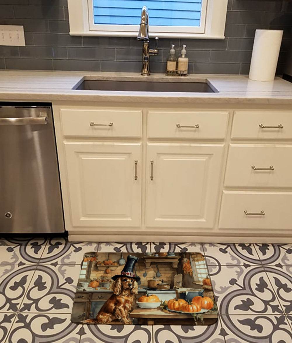 Cocker Spaniel Fall Kitchen Pumpkins Memory Foam Kitchen Mat - Loft&Timber