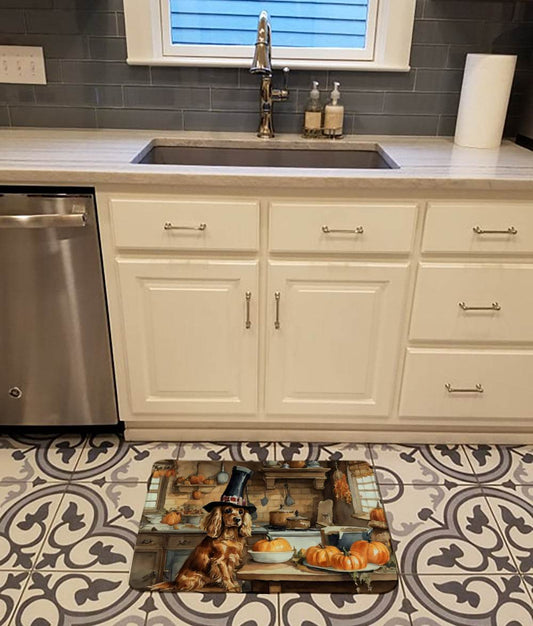 Cocker Spaniel Fall Kitchen Pumpkins Memory Foam Kitchen Mat - Loft&Timber