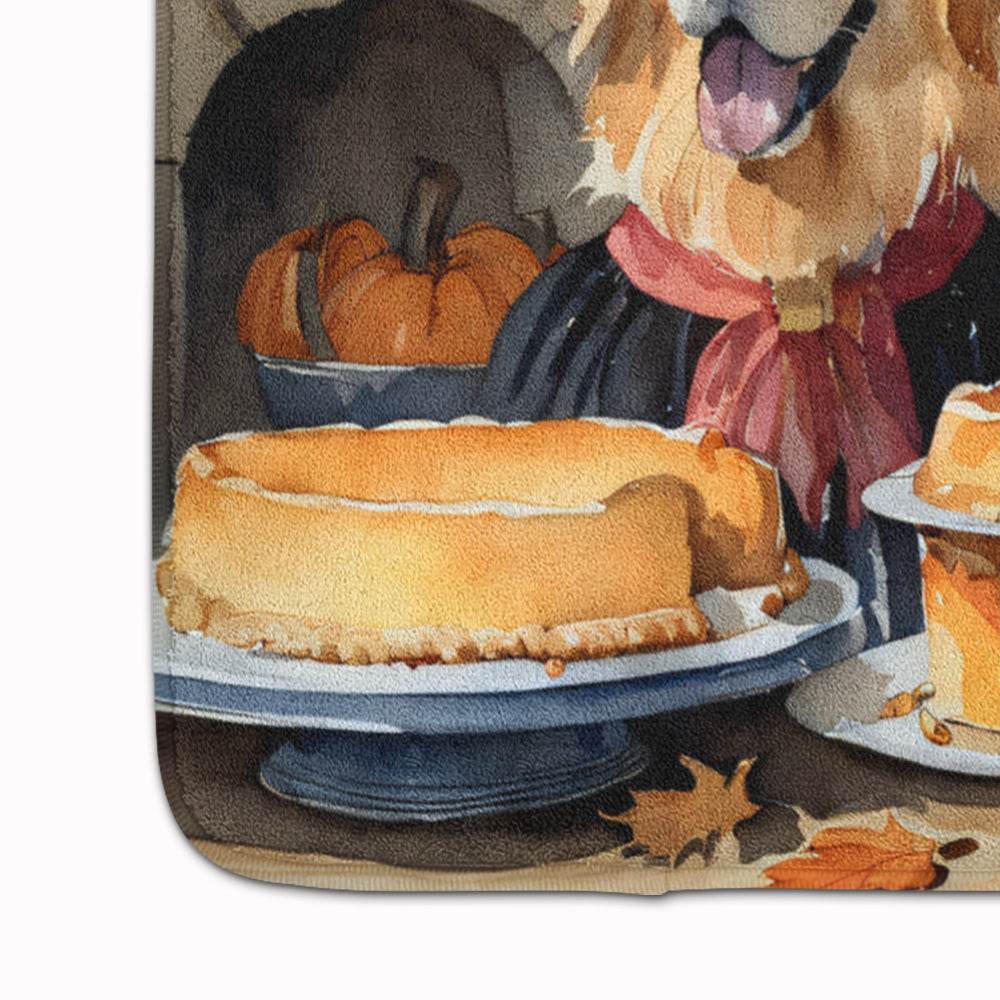 Golden Retriever Fall Kitchen Pumpkins Memory Foam Kitchen Mat - Loft&Timber