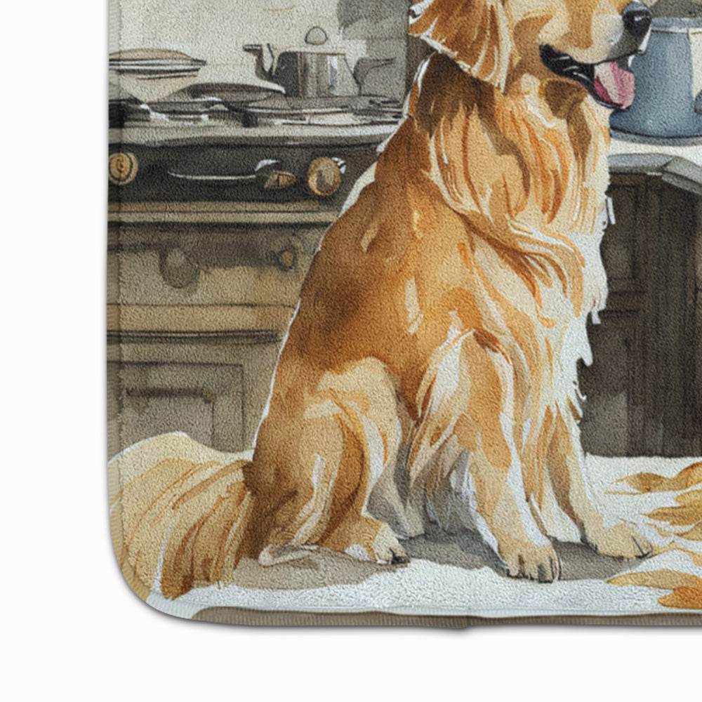 Golden Retriever Fall Kitchen Pumpkins Memory Foam Kitchen Mat - Loft&Timber