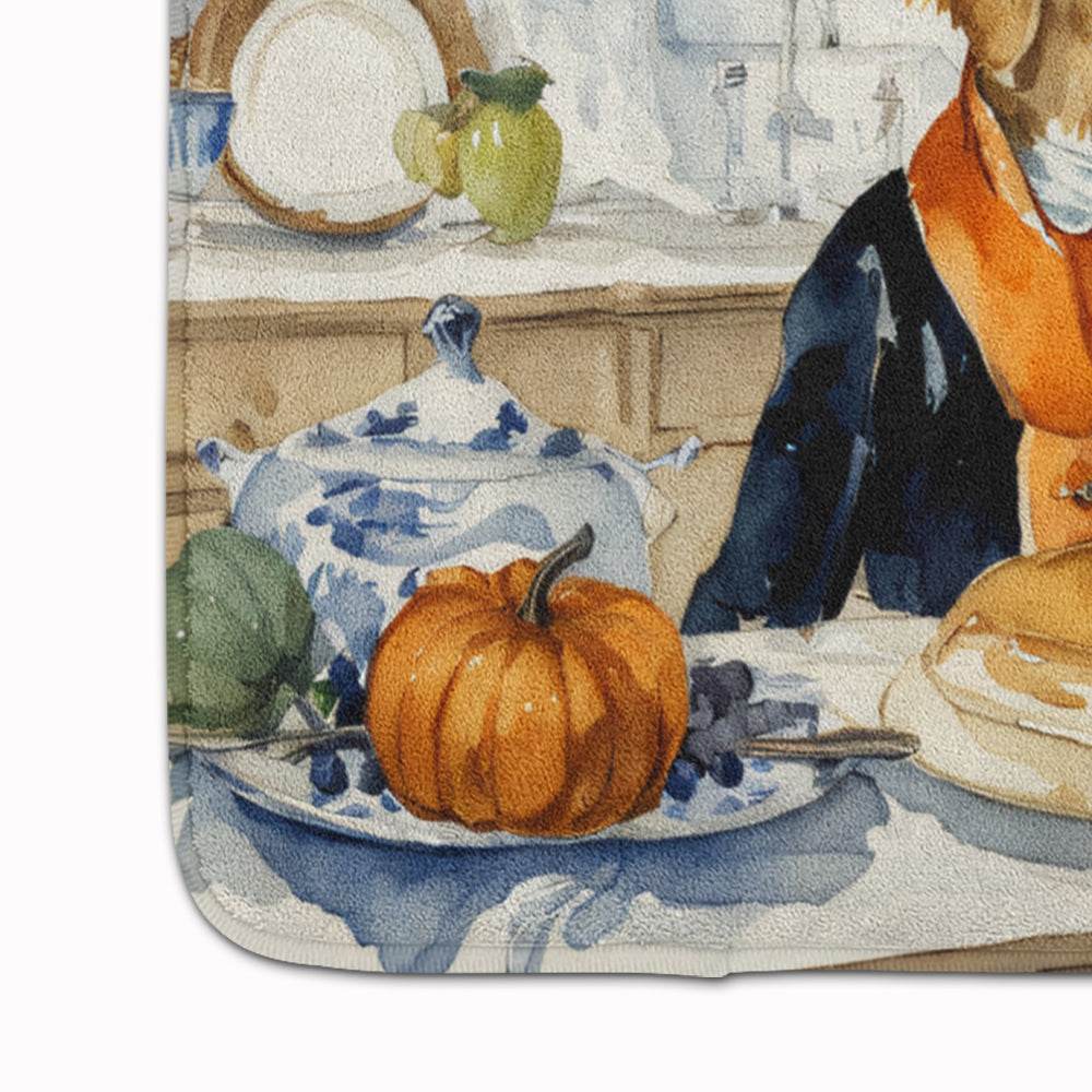 Golden Retriever Fall Kitchen Pumpkins Memory Foam Kitchen Mat - Loft&Timber