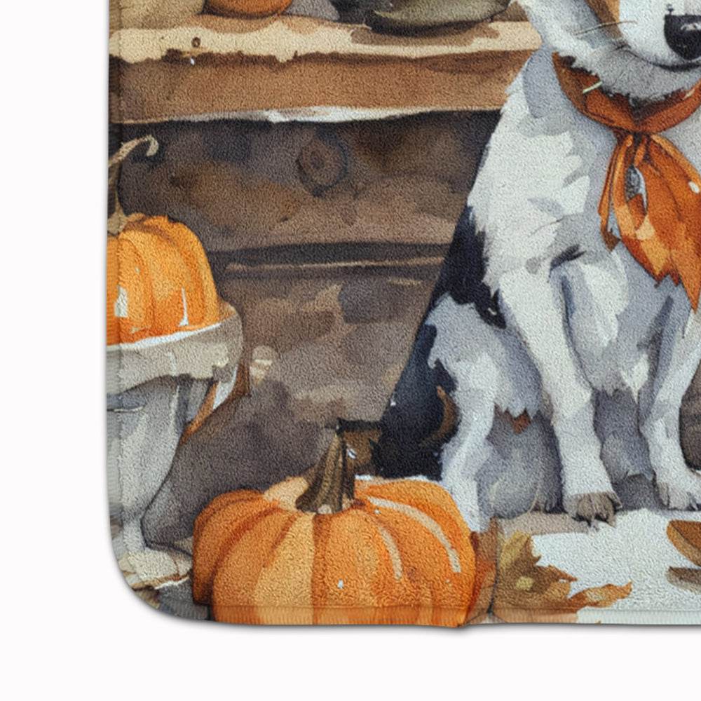 Jack Russell Terrier Fall Kitchen Pumpkins Memory Foam Kitchen Mat - Loft&Timber