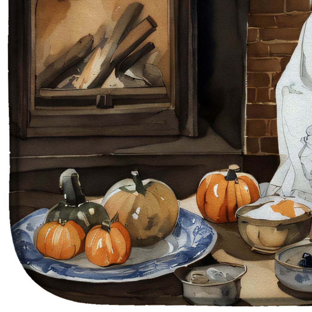 Japanese Chin Fall Kitchen Pumpkins Dish Drying Mat - Loft&Timber