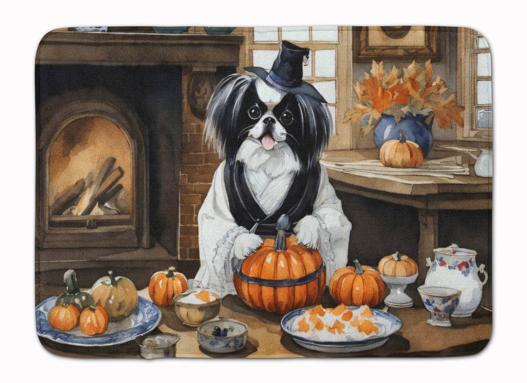 Japanese Chin Fall Kitchen Pumpkins Memory Foam Kitchen Mat - Loft&Timber