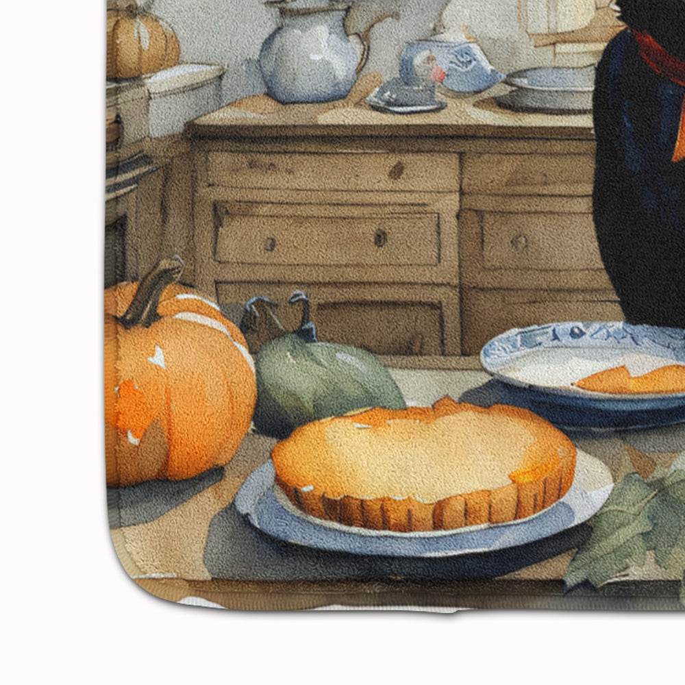 Black Lab Fall Kitchen Pumpkins Memory Foam Kitchen Mat - Loft&Timber