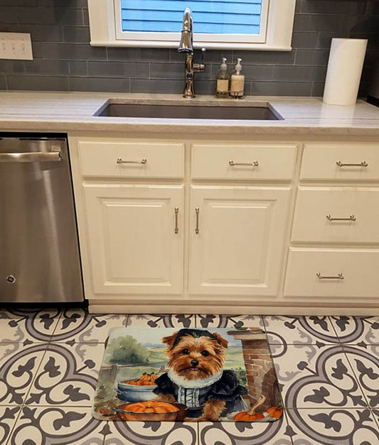 Norfolk Terrier Fall Kitchen Pumpkins Memory Foam Kitchen Mat - Loft&Timber