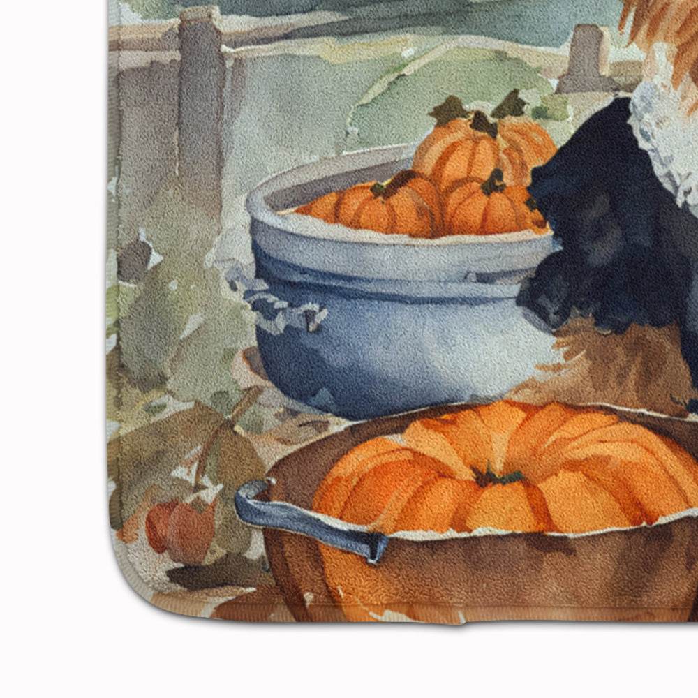 Norfolk Terrier Fall Kitchen Pumpkins Memory Foam Kitchen Mat - Loft&Timber